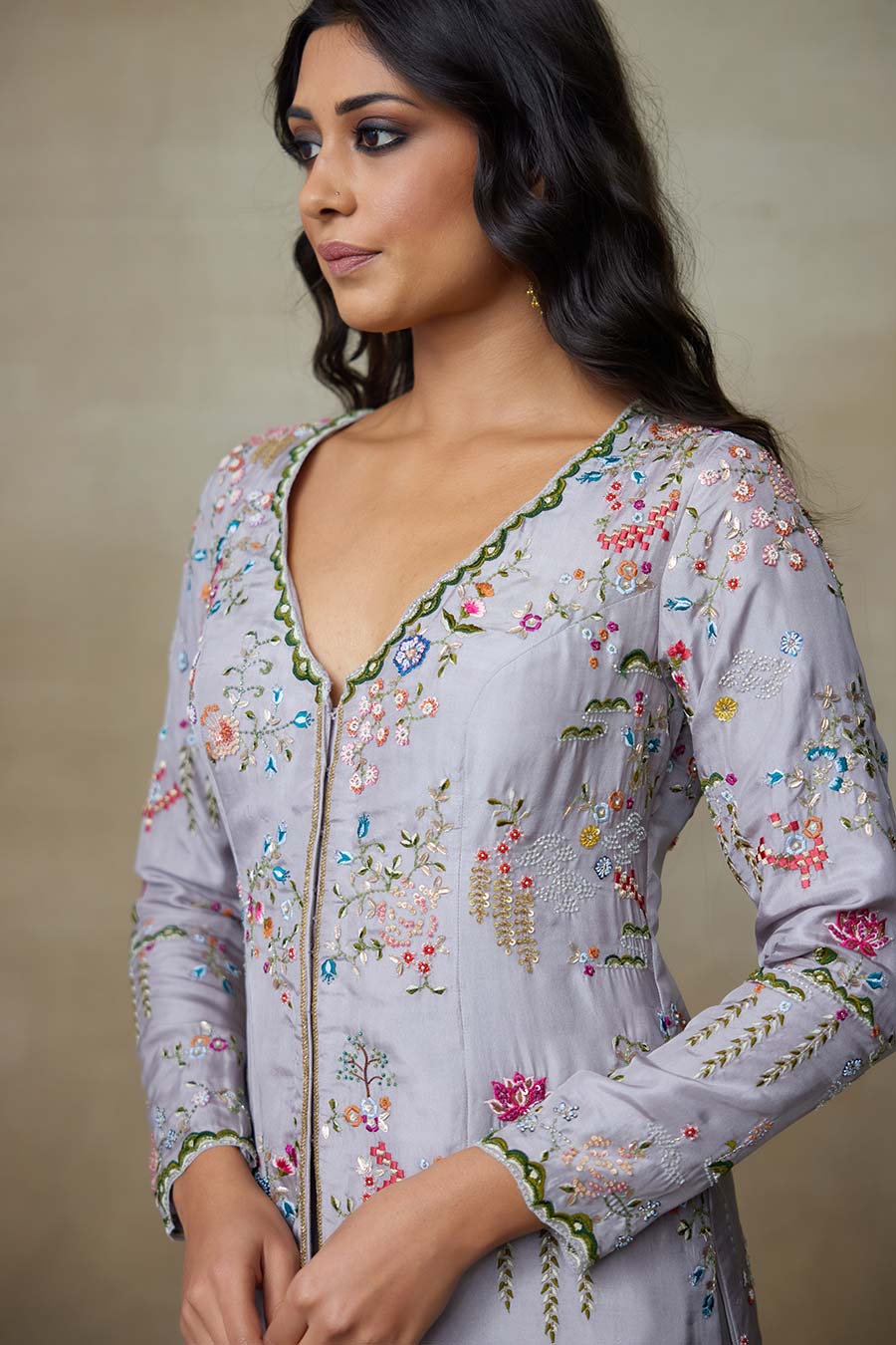 Grey Finch Embroidered Kurta & Pant Set