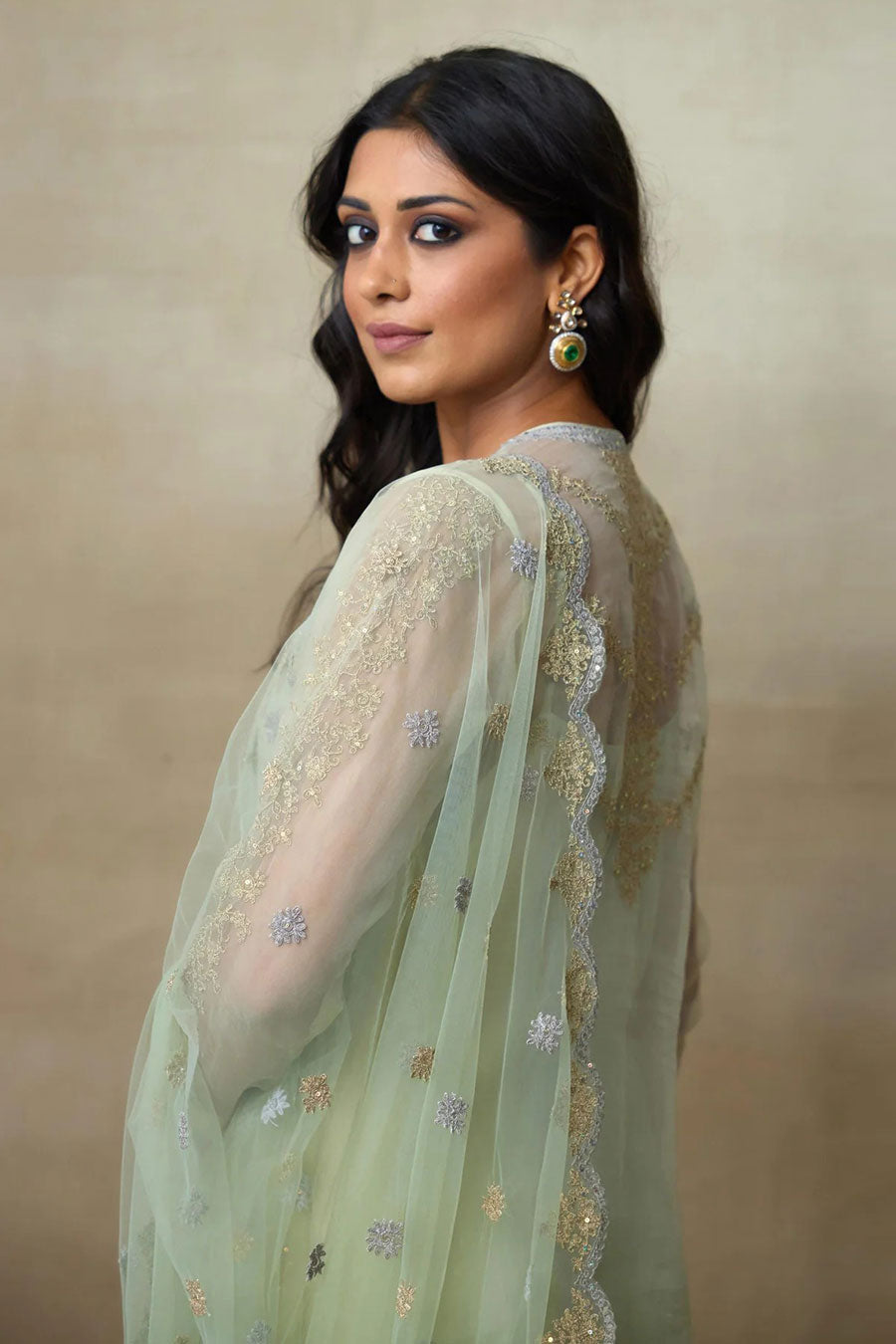 Mint Lilly Embroidered Kurta Set