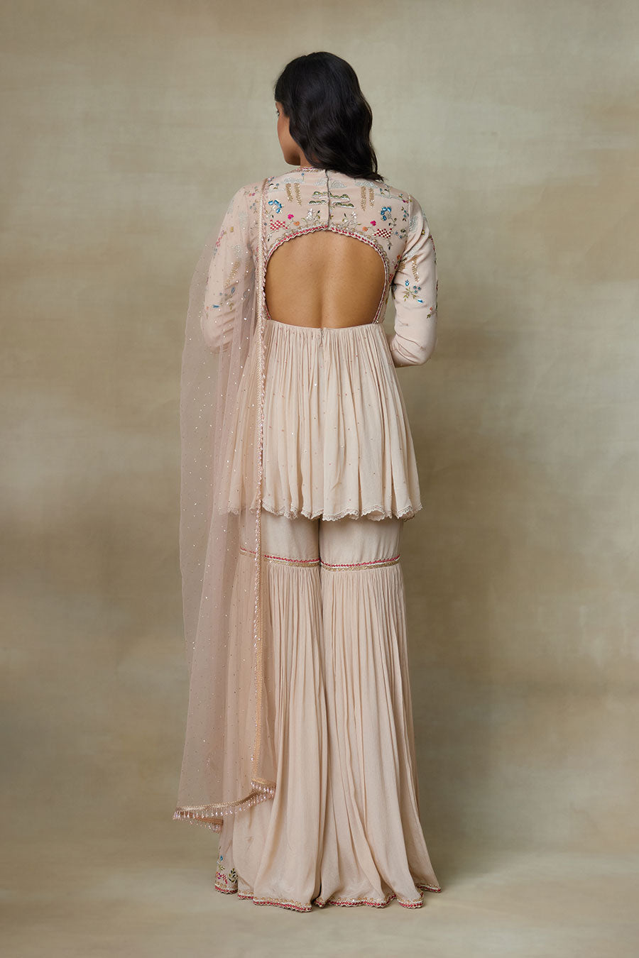 Toosh Fairy Embroidered Sharara Set