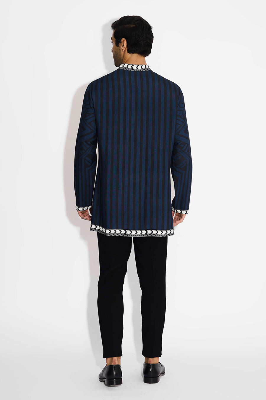 Blue Noir Stride Short Kurta