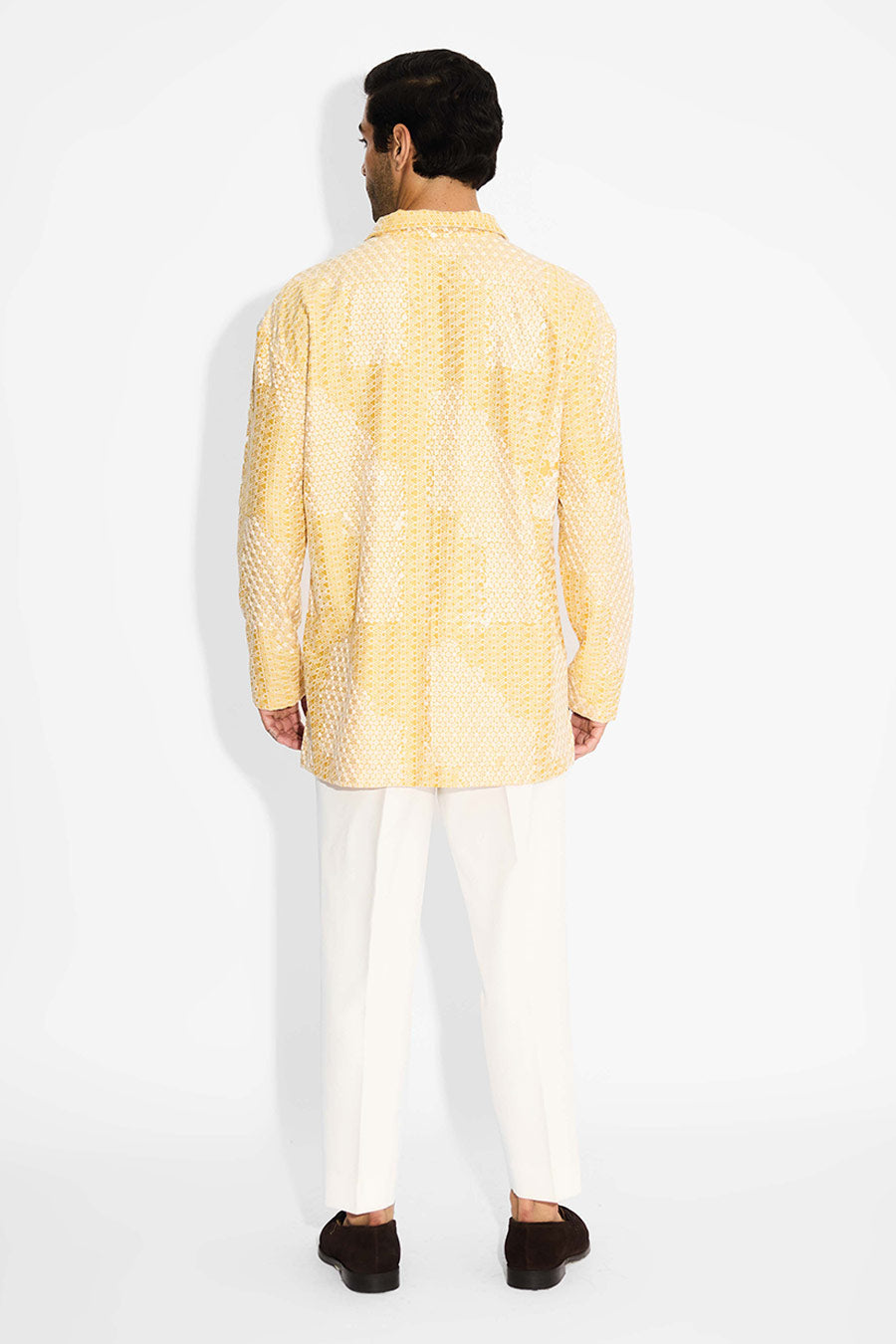 Yellow Drop-Shoulder Short Kurta