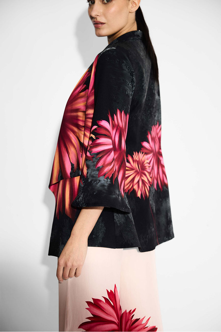 Black Floral Printed Shrug