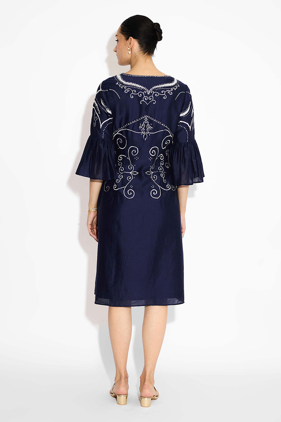 Navy Blue Embellished Dress