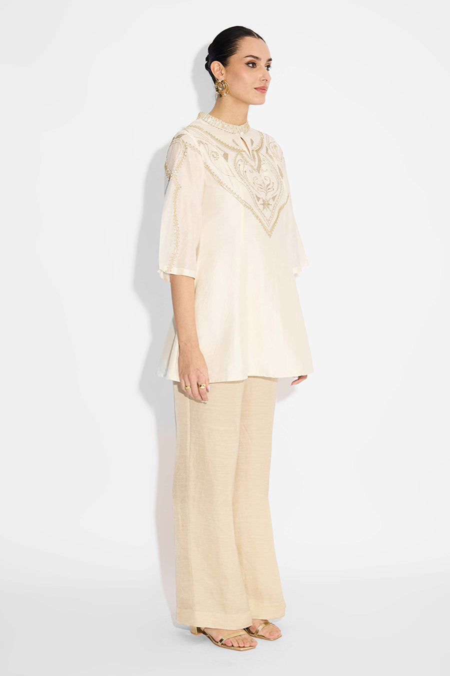 Ivory Embellished Top