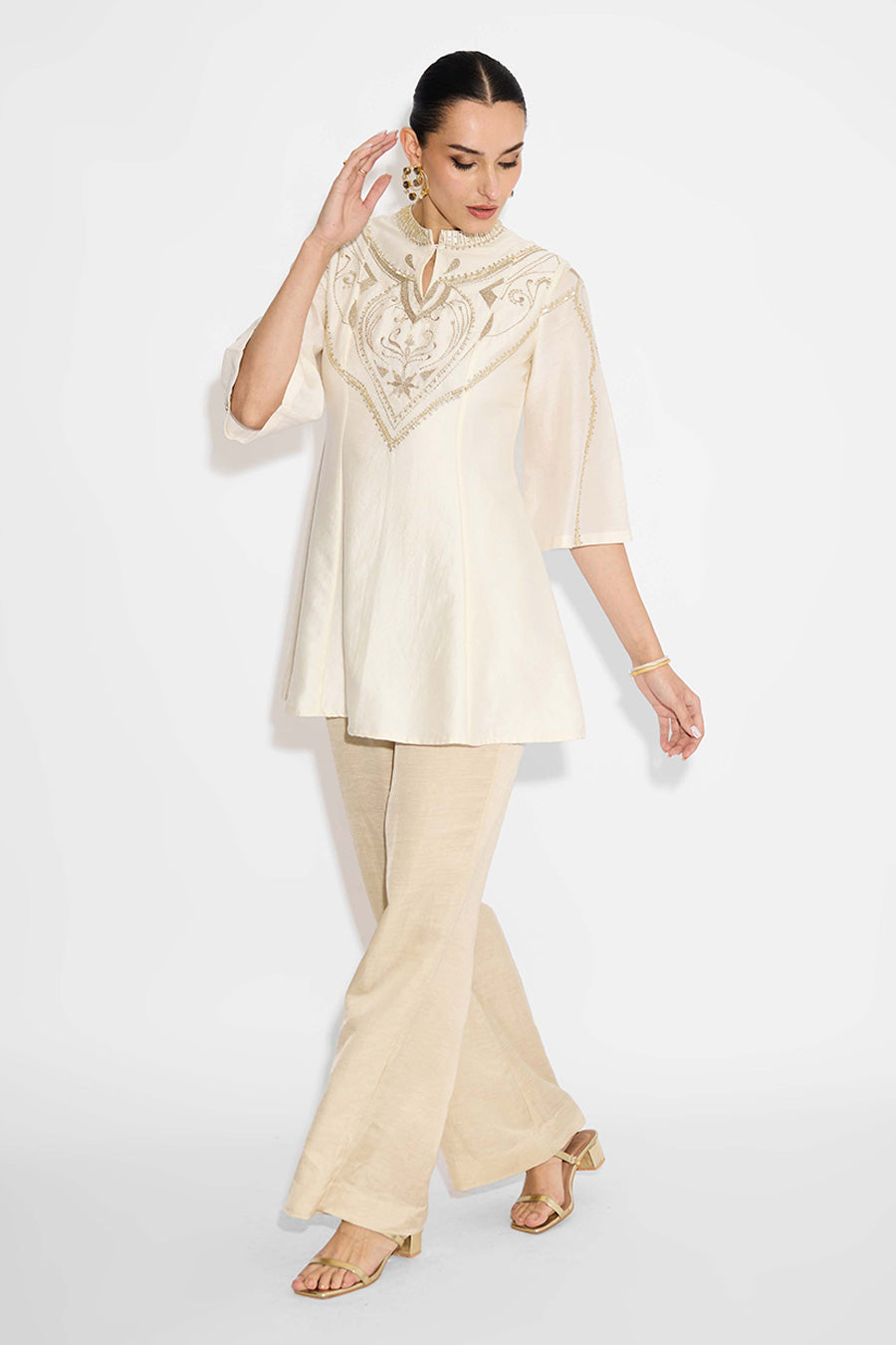 Ivory Embellished Top