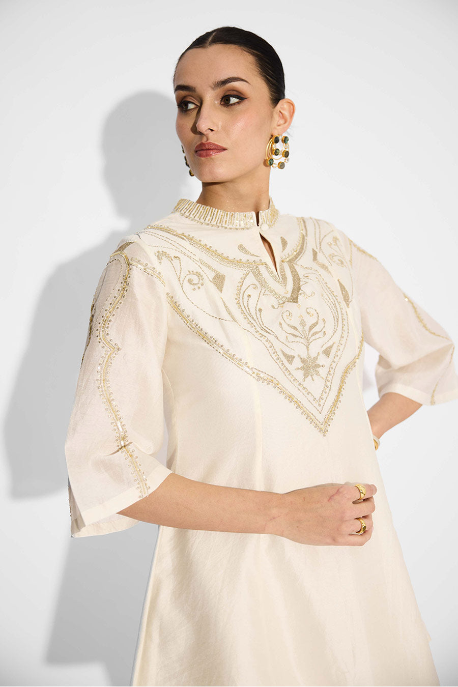 Ivory Embellished Top