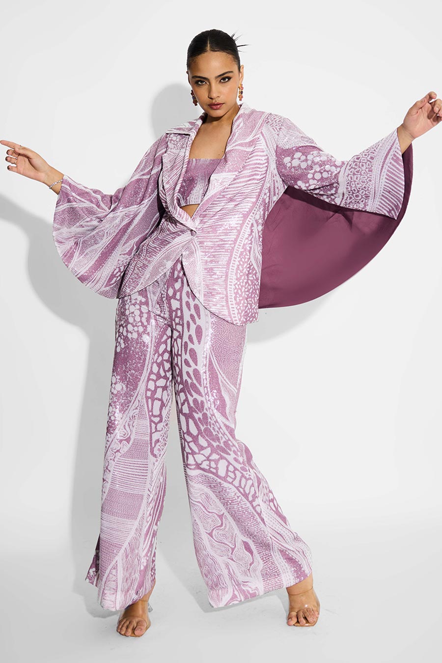 Dusty Purple Sequins Pant