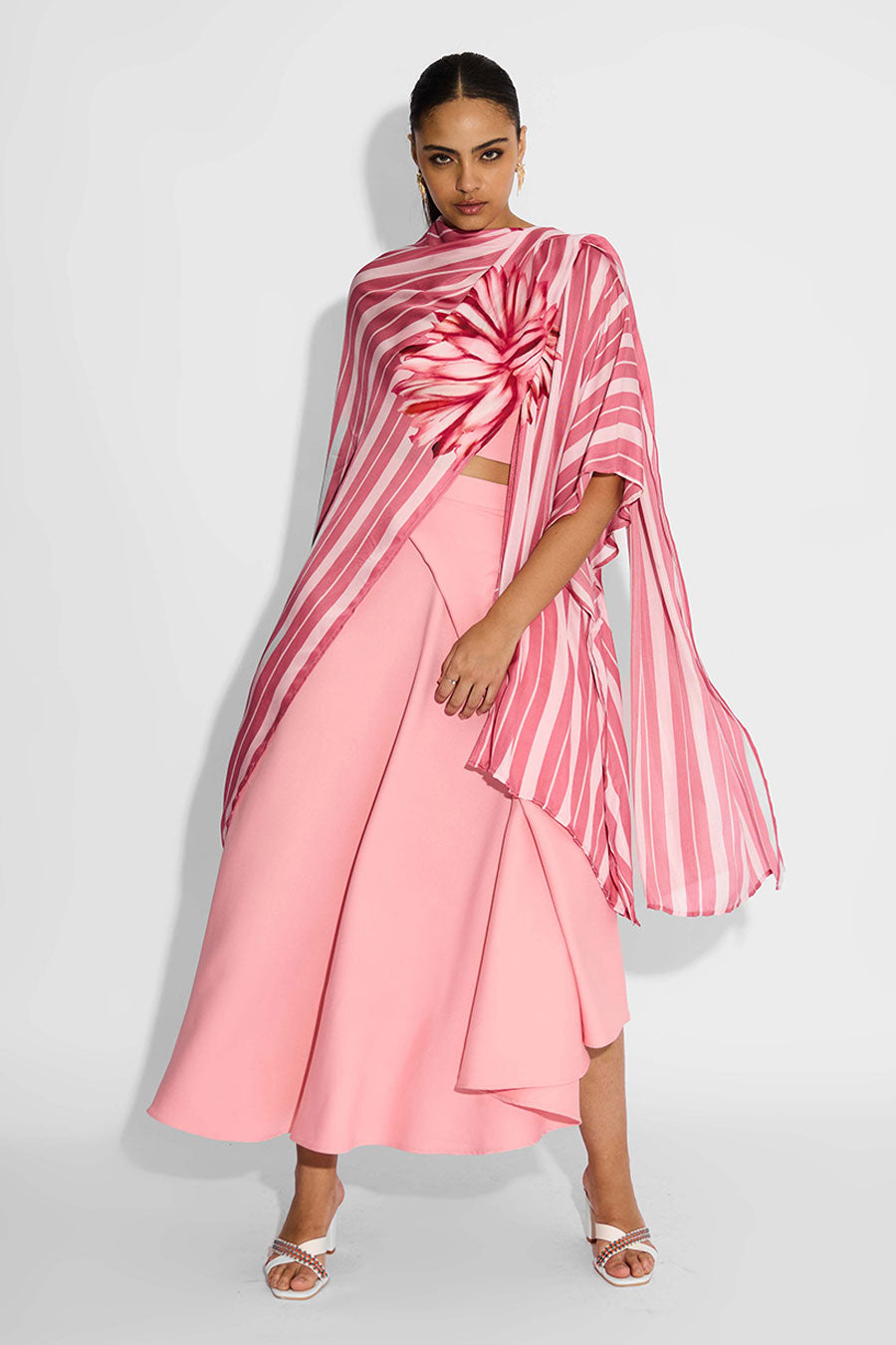 Pink Draped Skirt