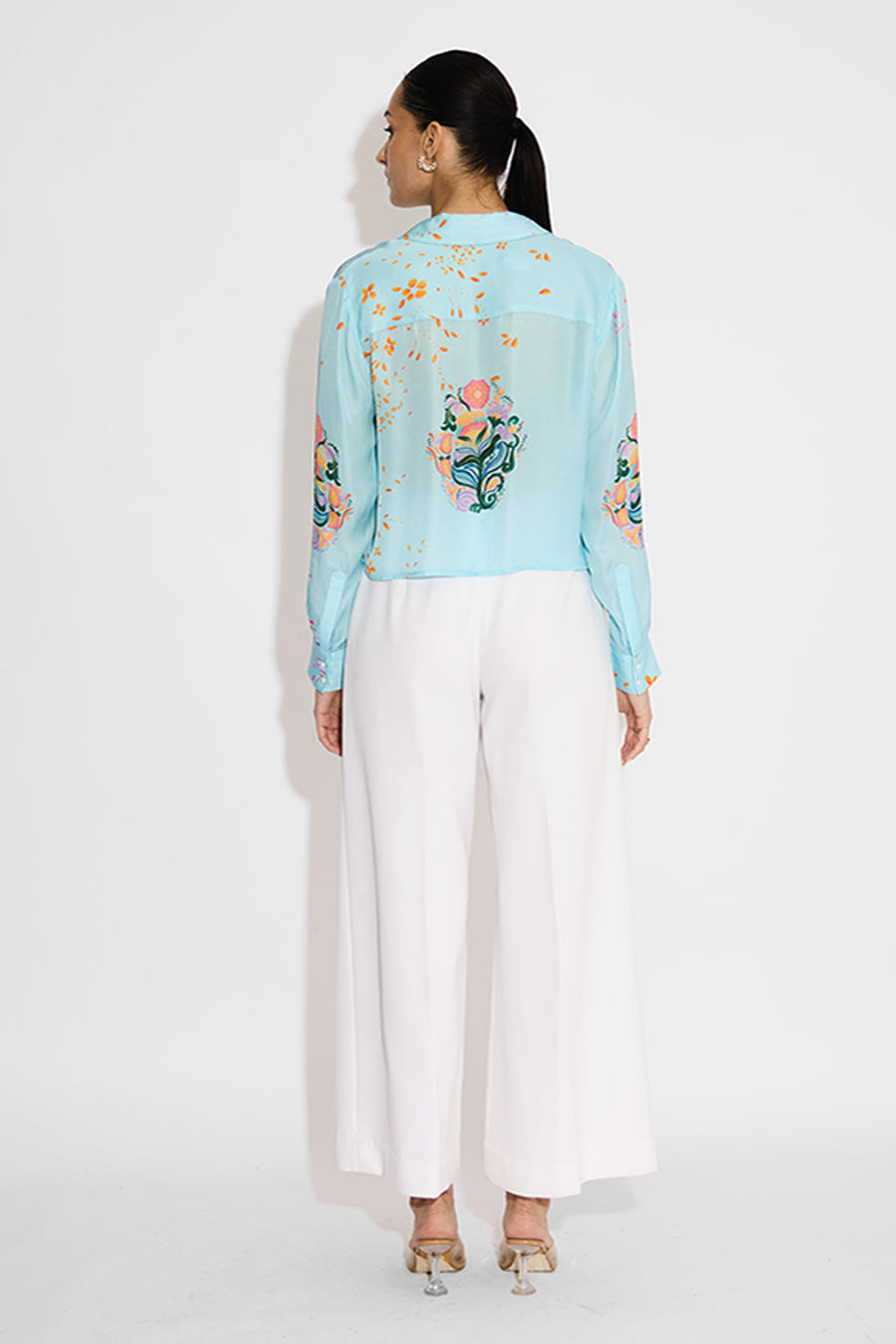Ivory Wide-Leg Pant