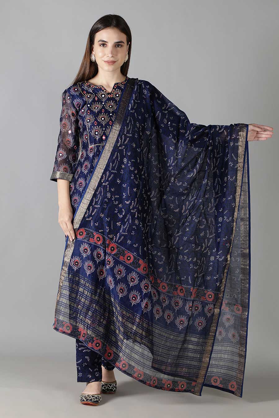 Amethyst Purple Printed Kurta Set