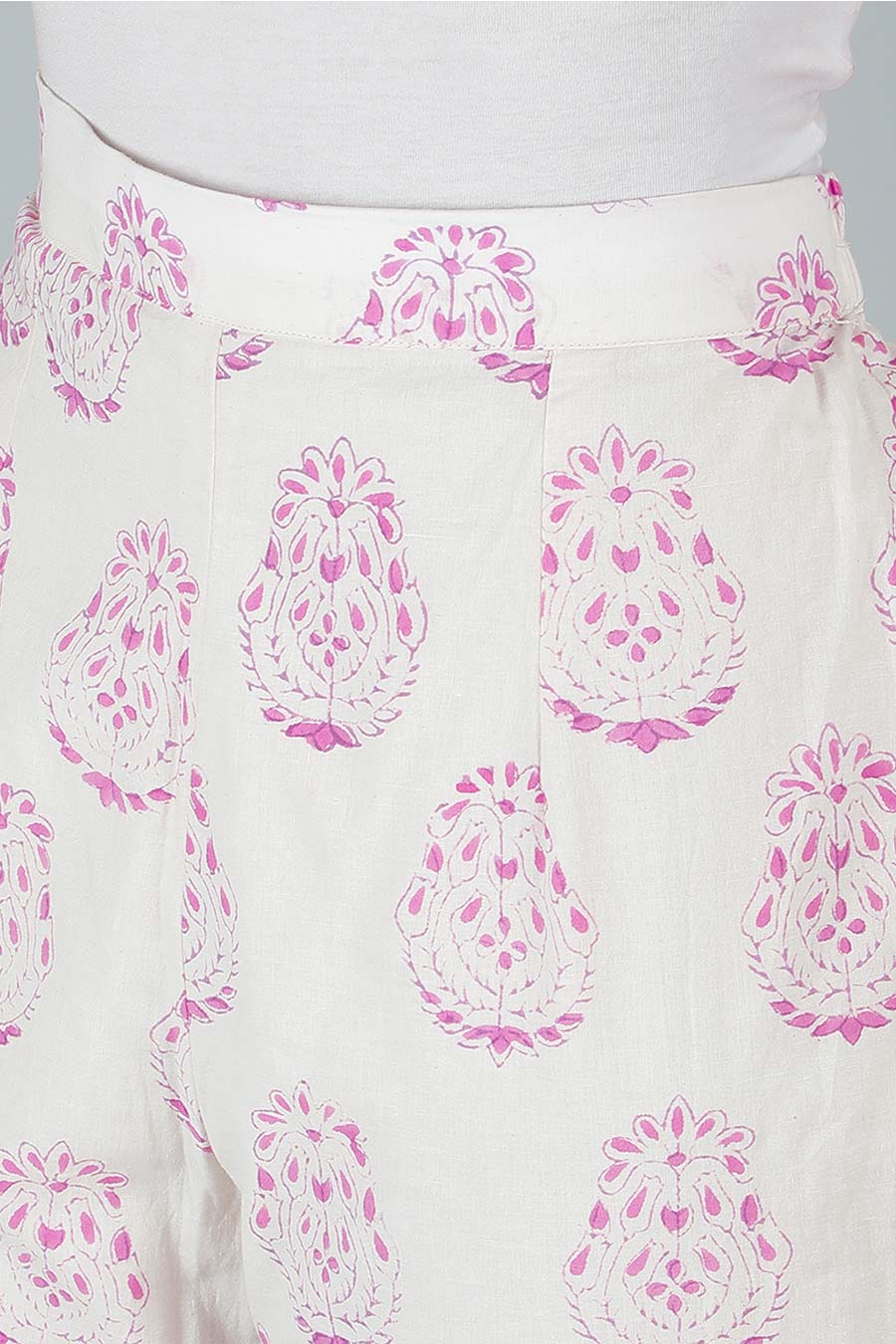 Pink Mirror Embroidered Printed Kurta Set