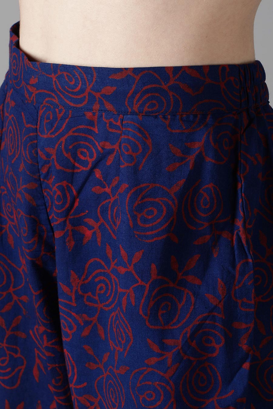Multicolour Striped Printed Kurta Set