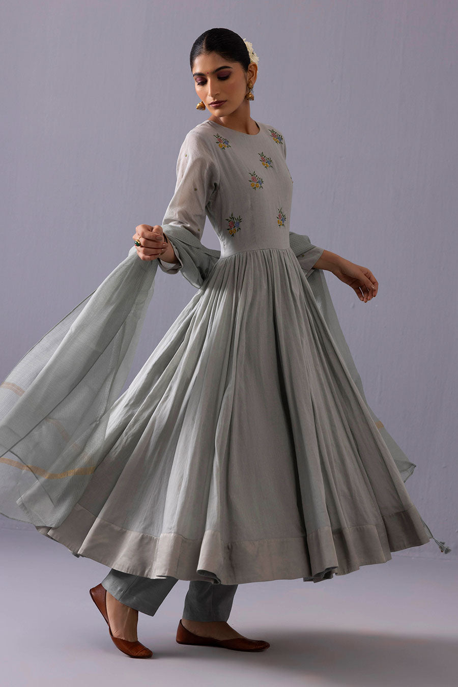 Latika Blue Embroidered Kurta Set