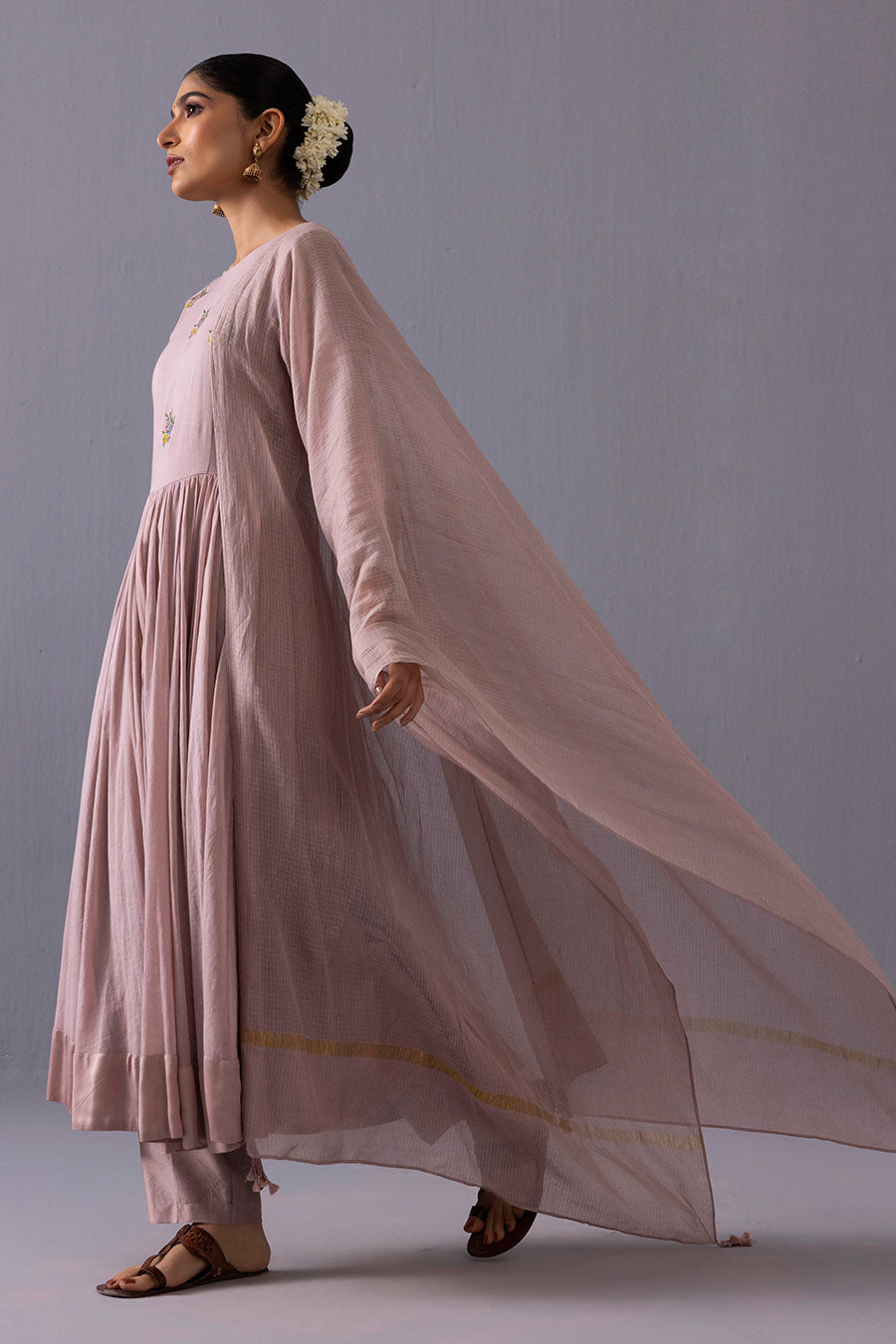 Latika Pink Embroidered Kurta Set