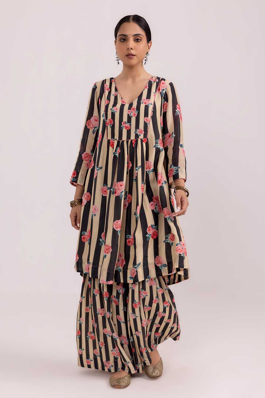 Rimi Desert Rose Printed Kurta & Sharara Set