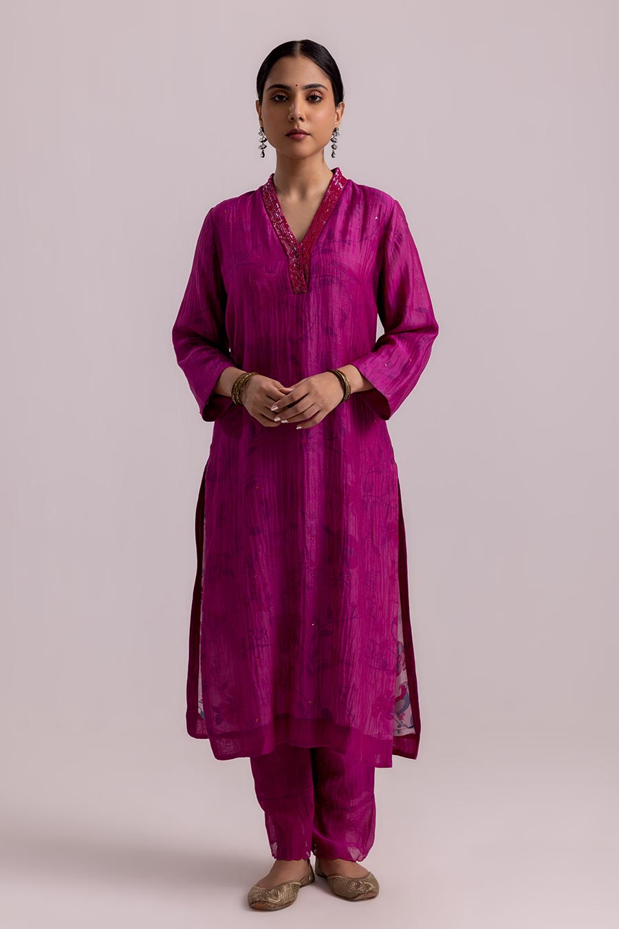Magenta Farah Embellished Kurta Set