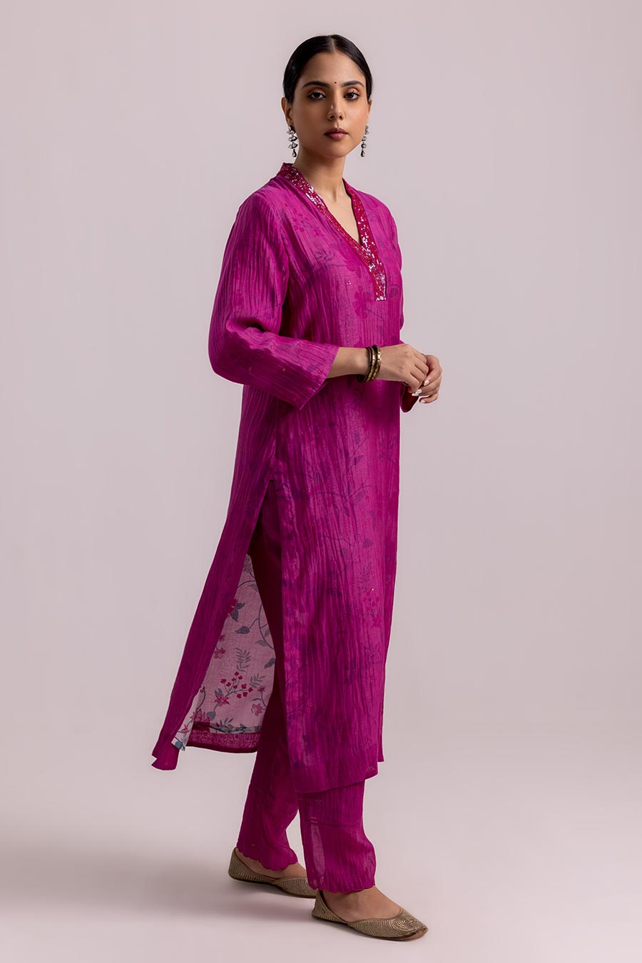 Magenta Farah Embellished Kurta Set