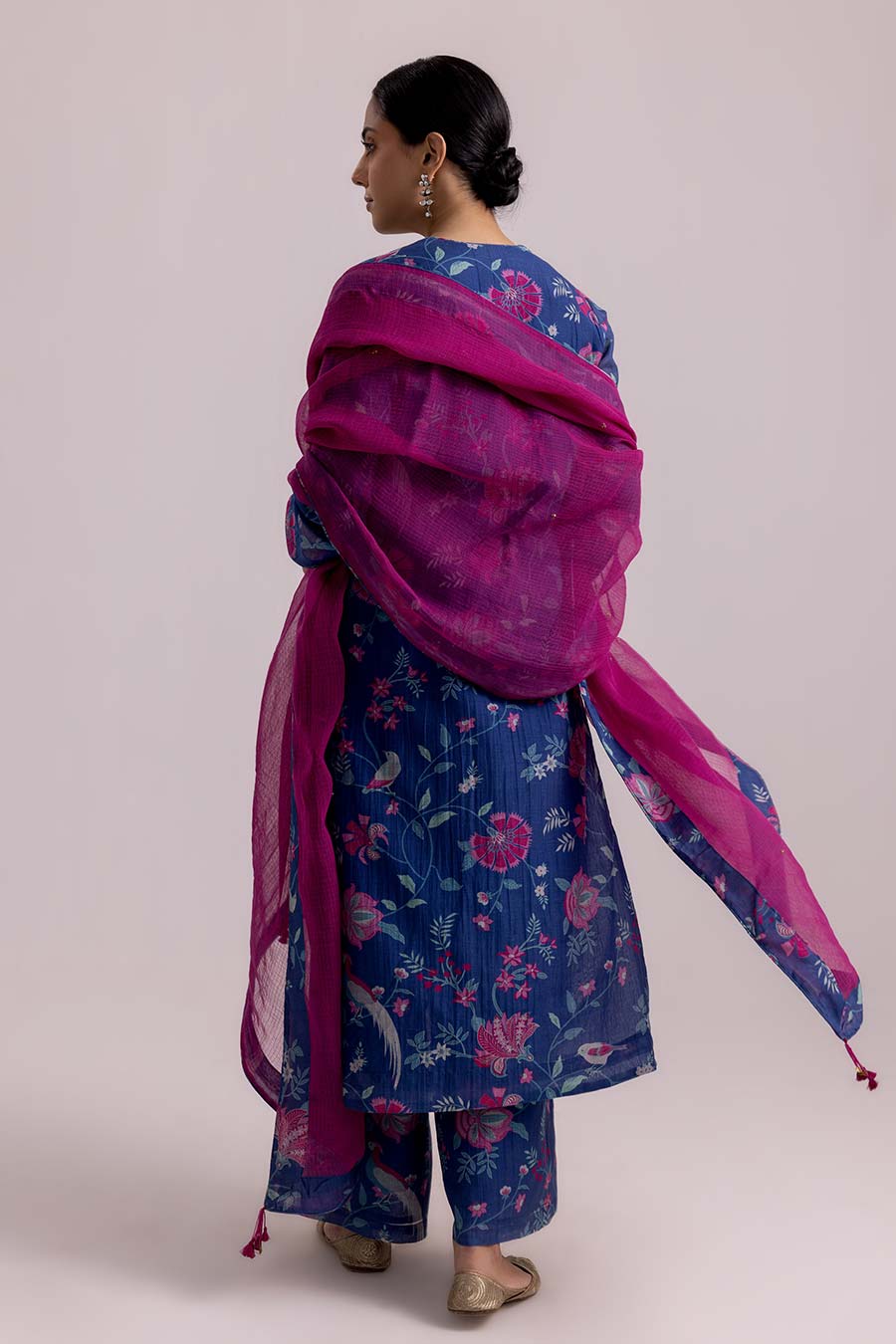 Blue Shama Printed Kurta Set