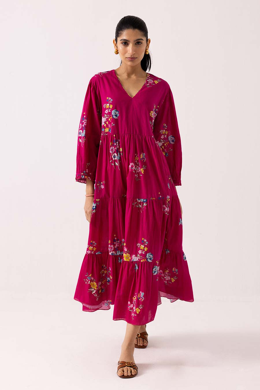 Pink Printed Iris Dress