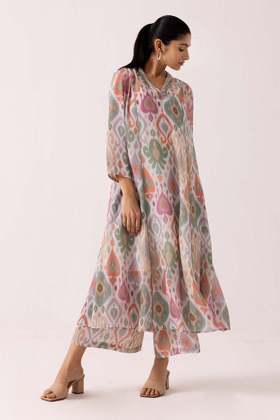 Pink Printed Kurta & Pant Set