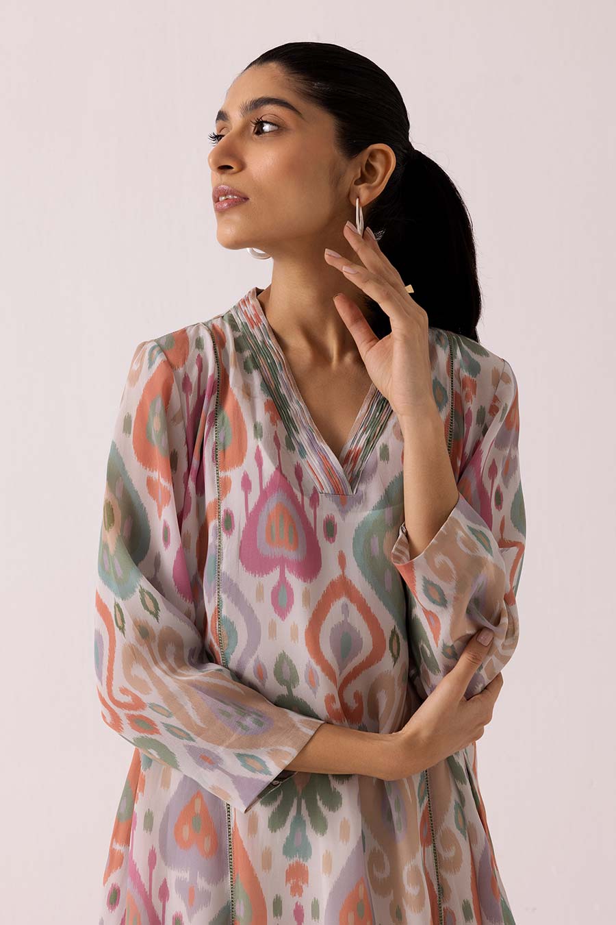 Pink Printed Kurta & Pant Set