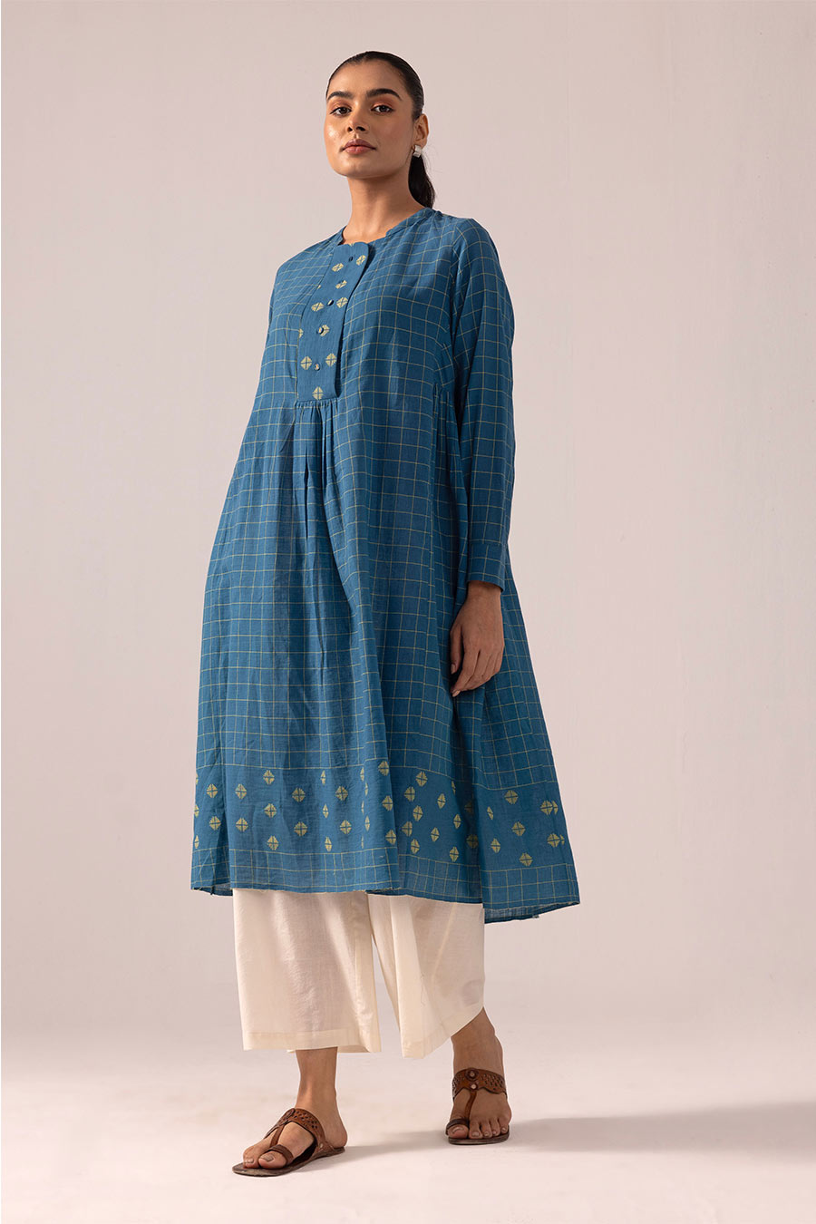 Blue Ira Handwoven Kurta