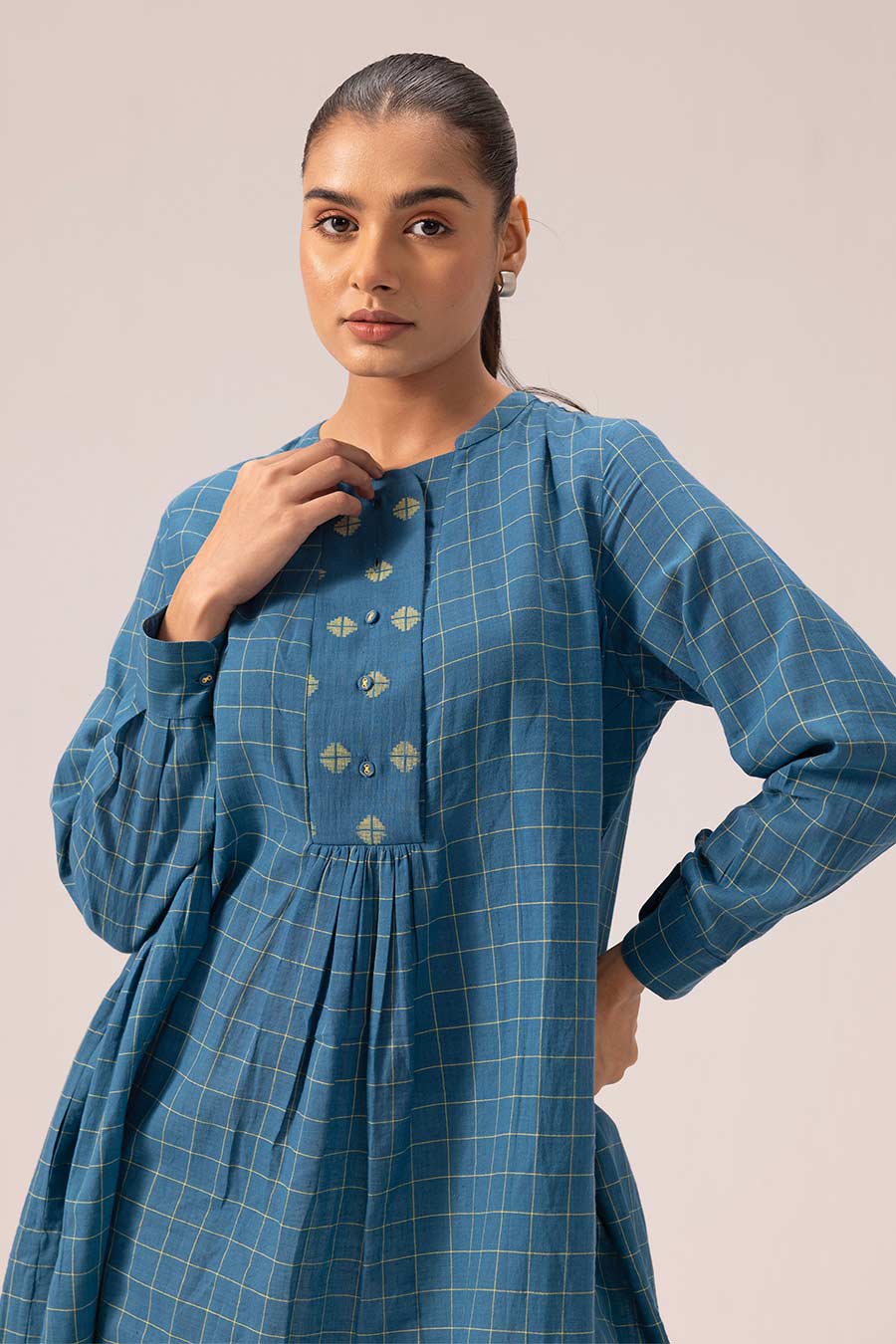 Blue Ira Handwoven Kurta