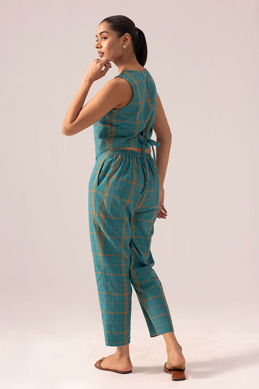 Green Keya Vest Top & Pant Co-Ord Set