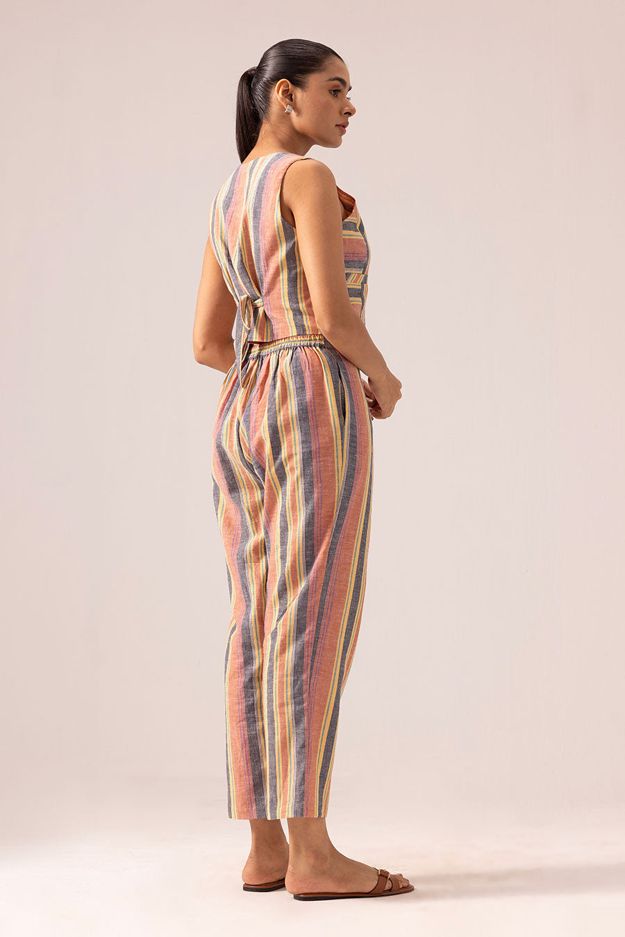 Multicolour Keya Vest Top & Pant Co-Ord Set