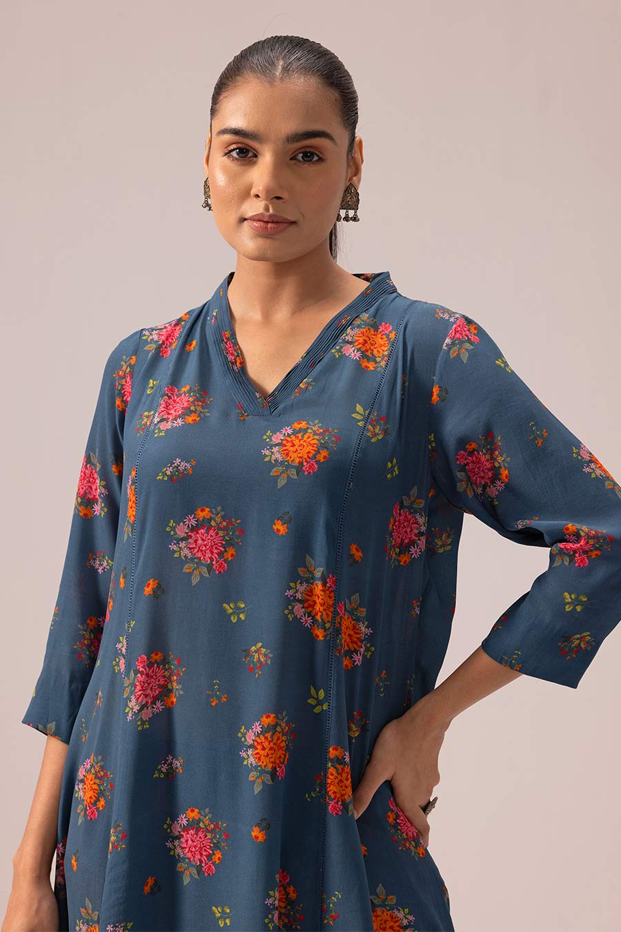 Blue Thea Printed Kurta & Pant Set