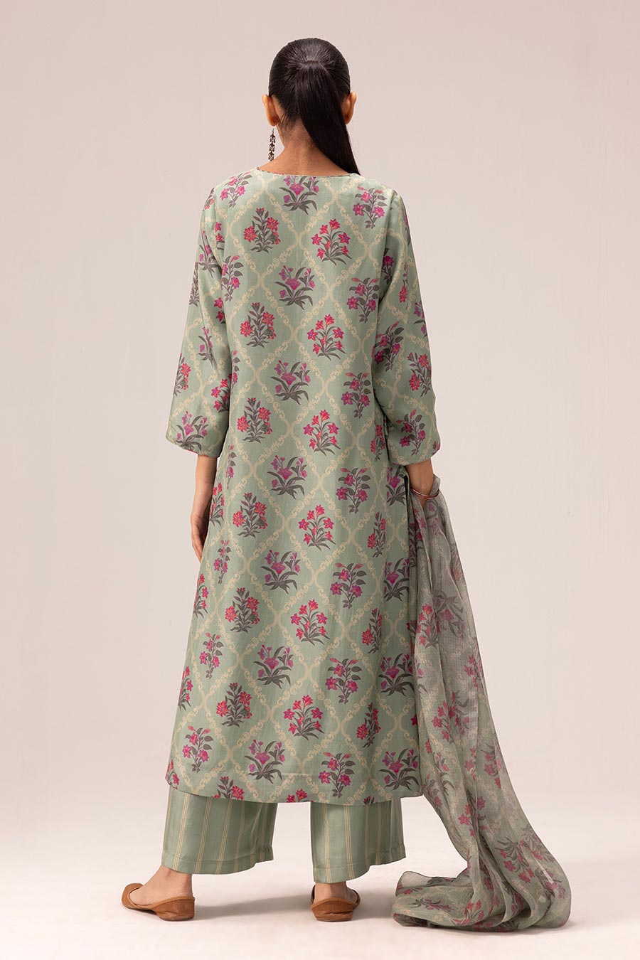 Sage Green Amelia Printed Kurta Set