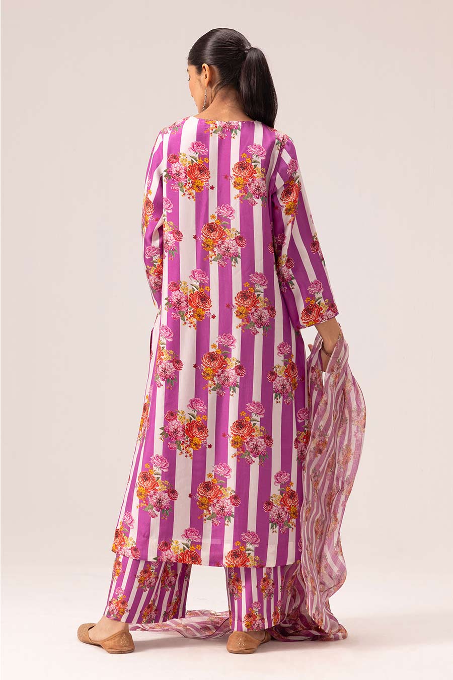 Pink Amelia Printed Kurta Set
