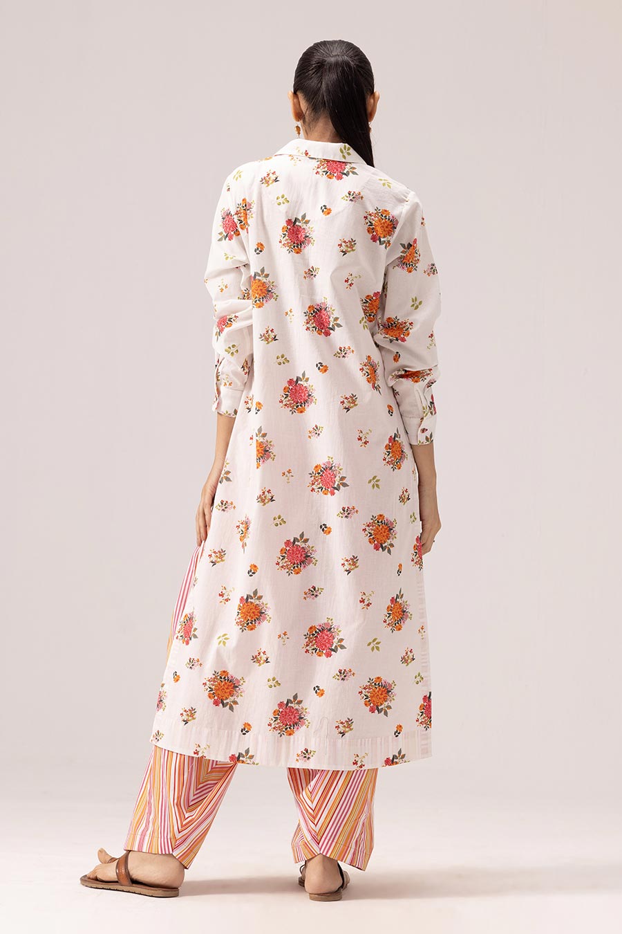 White Deepika Printed Kurta & Salwar Set