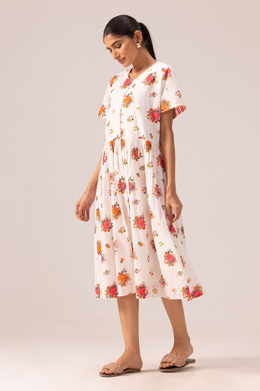 White Layla Printed Dress