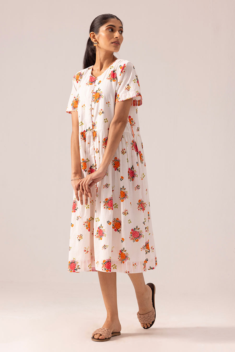 White Layla Printed Dress