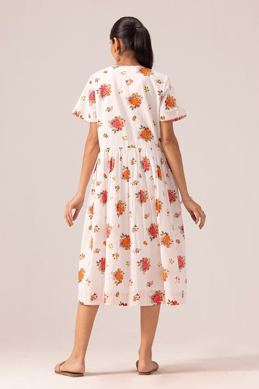 White Layla Printed Dress