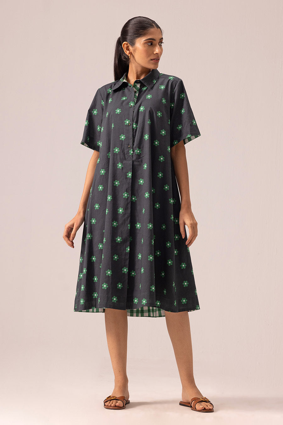 Black Scarlet Printed Dress
