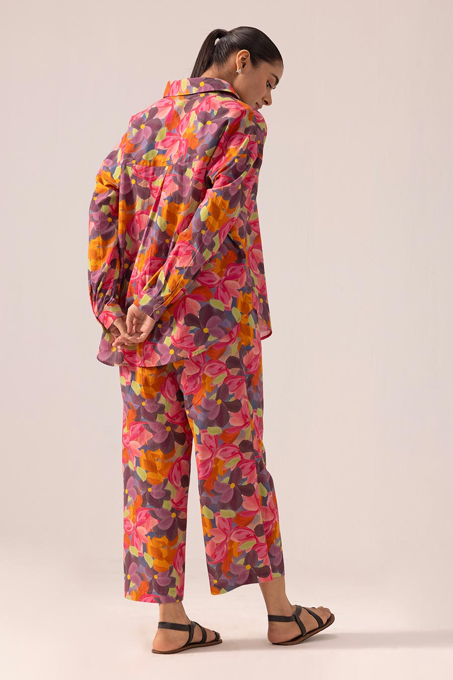 Multicolour Ellie Printed Shirt & Pant Co-Ord Set