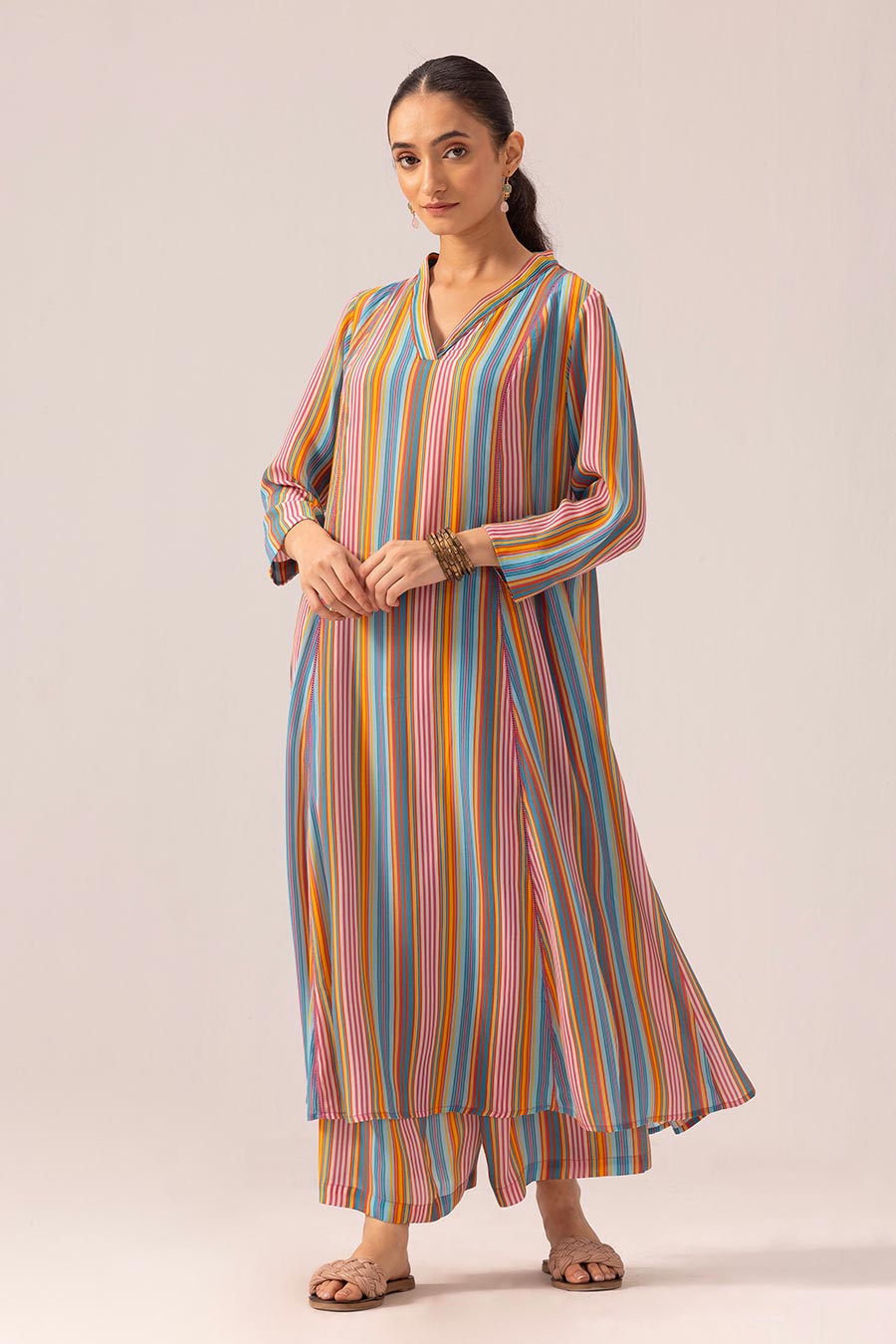 Multicolour Thea Printed Kurta & Pant Set