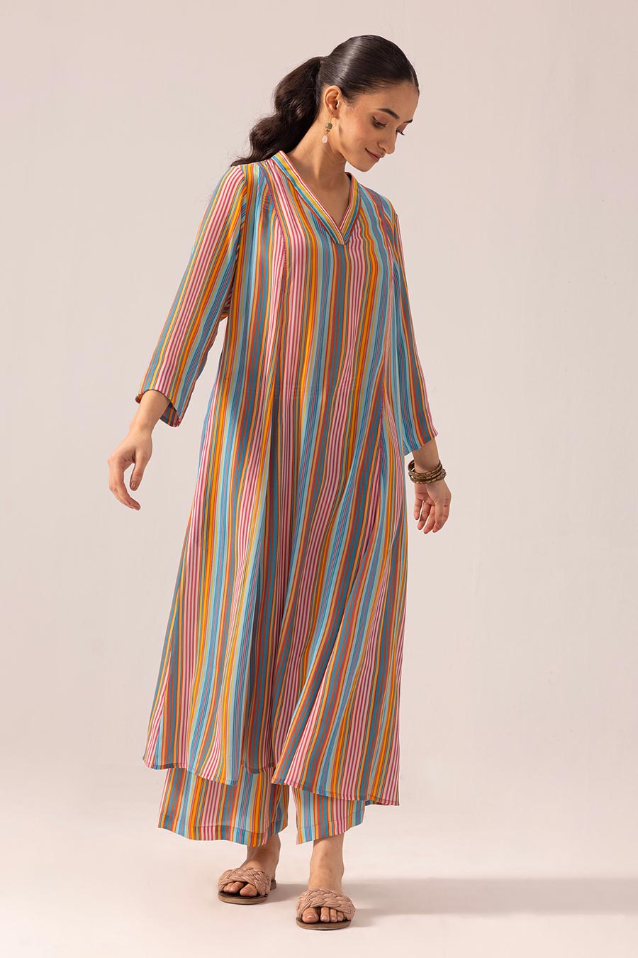 Multicolour Thea Printed Kurta & Pant Set