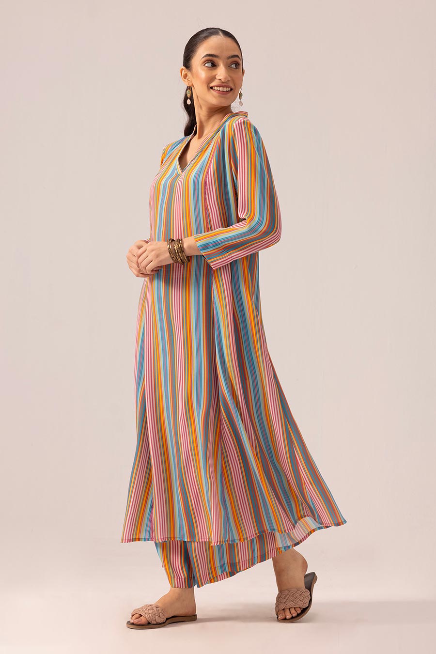 Multicolour Thea Printed Kurta & Pant Set
