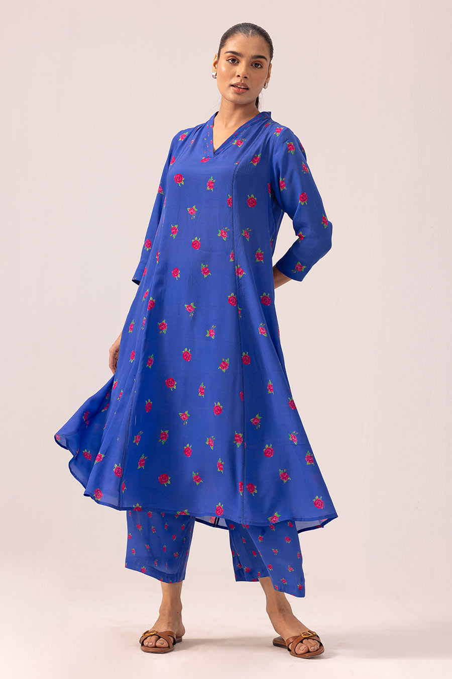 Blue Thea Printed Kurta & Pant Set