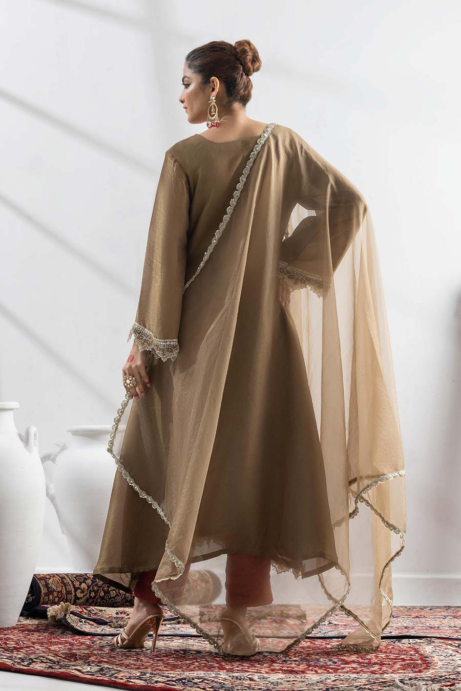 Prakriti Brown Embroidered Kurta Set