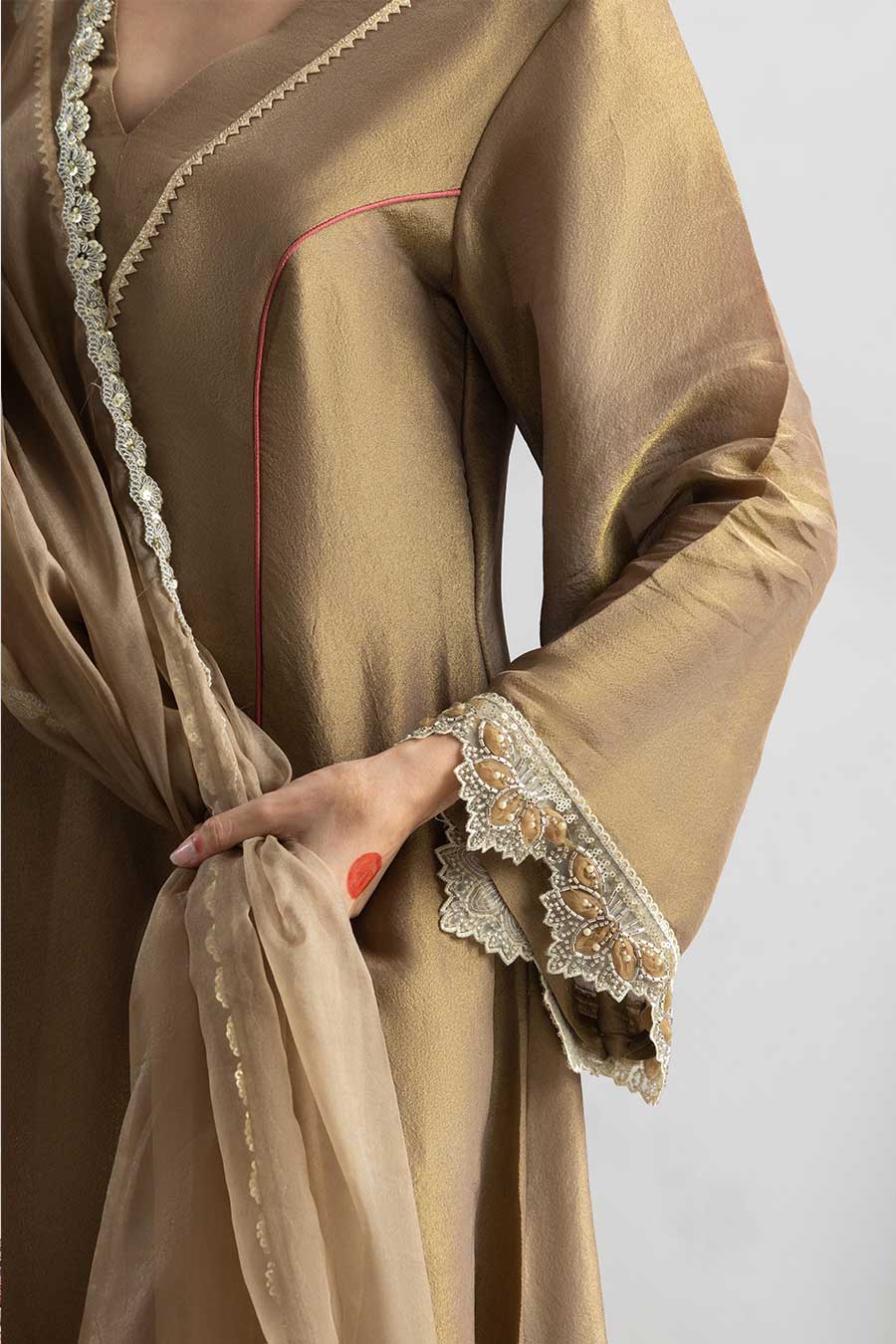 Prakriti Brown Embroidered Kurta Set