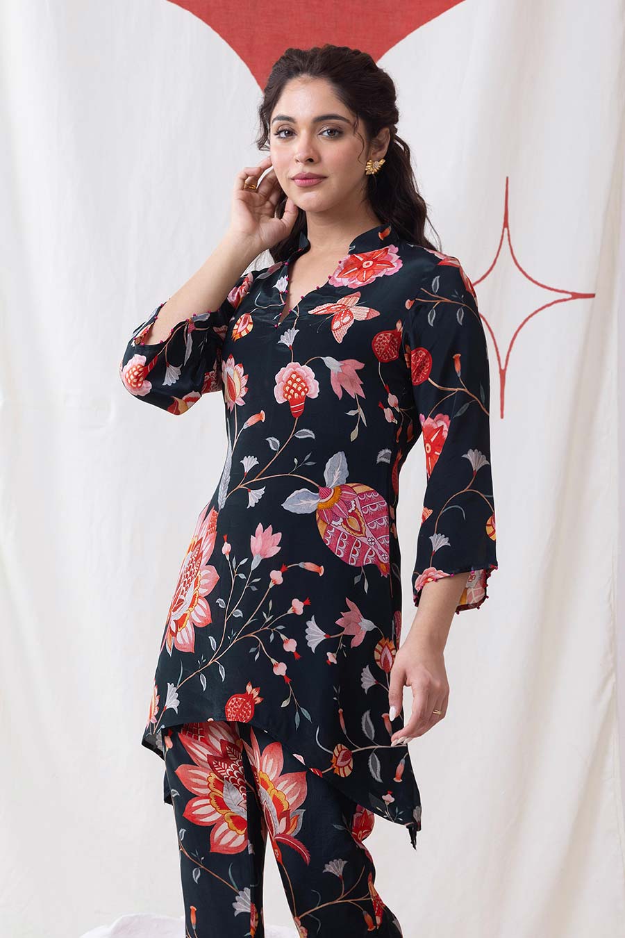 Siyah Black Printed Co-Ord Set