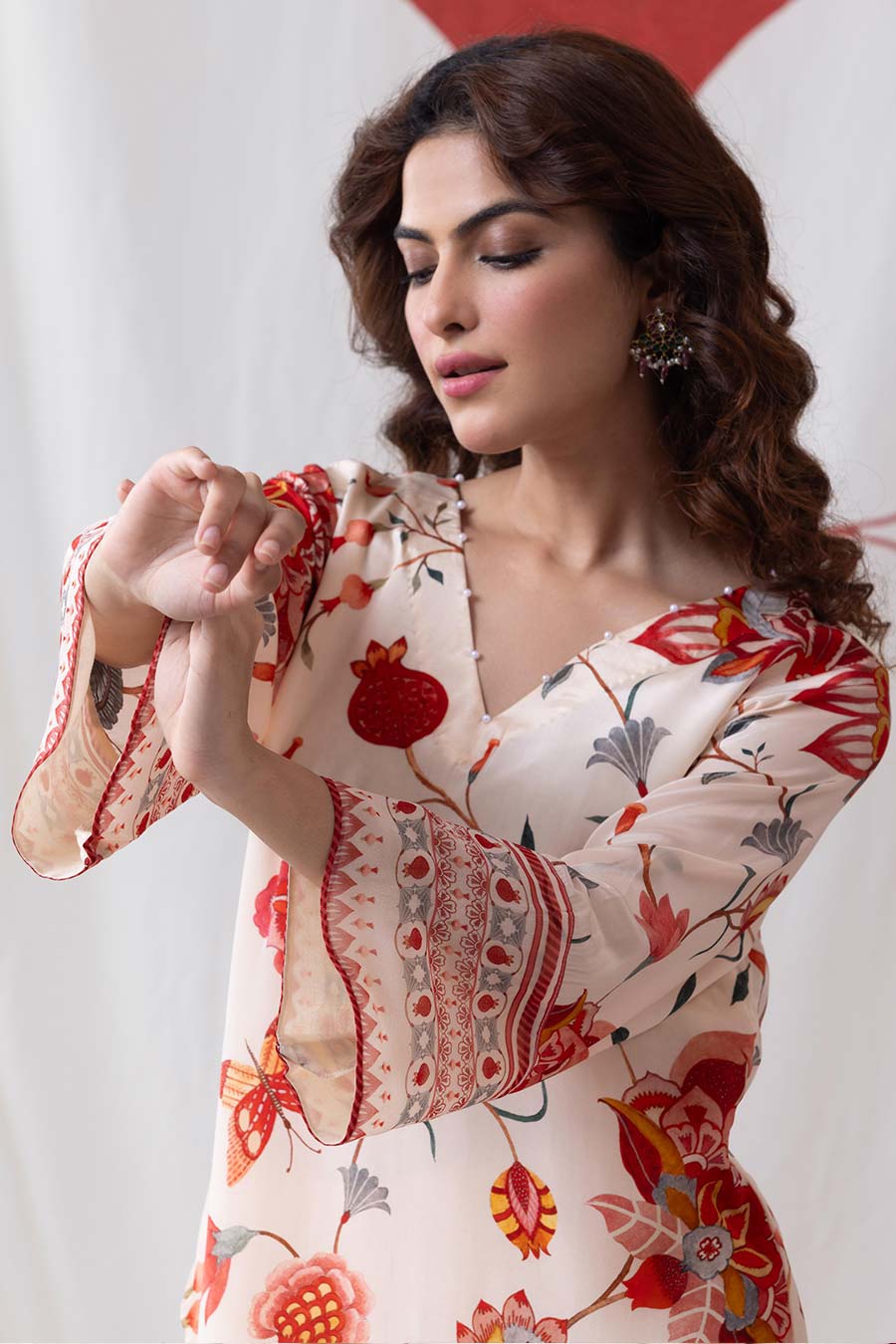 Ashmita Off-White Printed Kurta Set