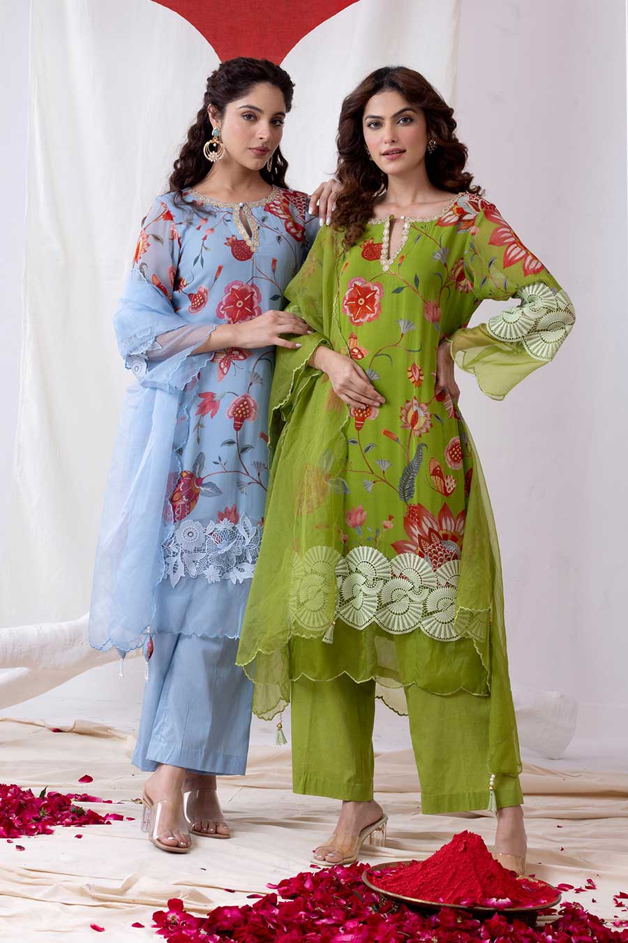 Neer Green Embroidered Kurta Set