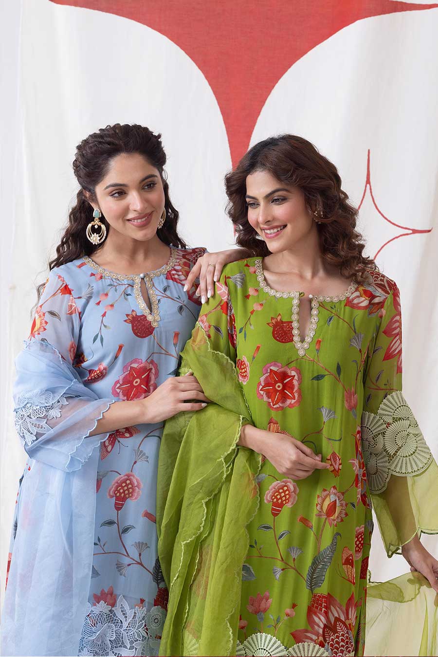 Neelkamal Powder Blue Embroidered Kurta Set