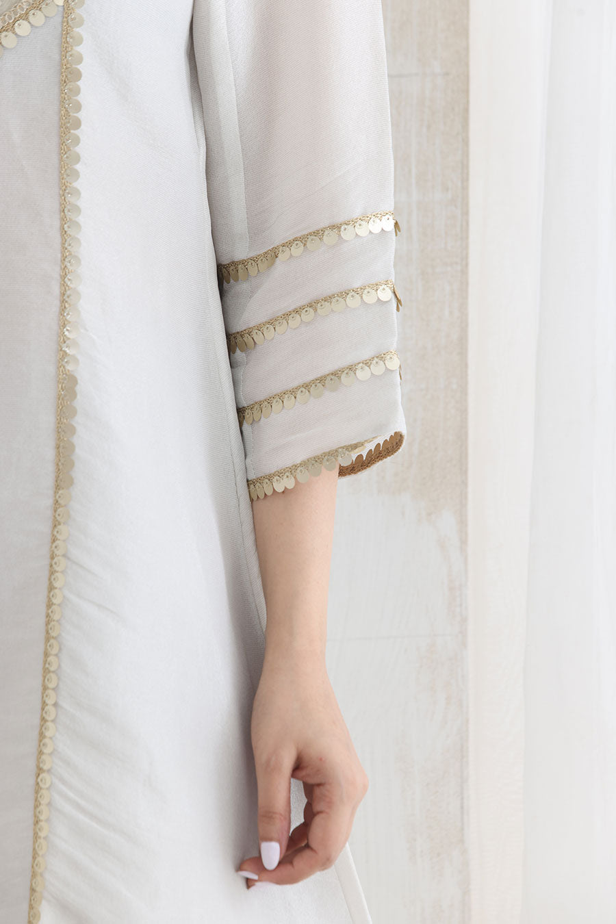 Mehreen White Tissue Embellished Kurta Set