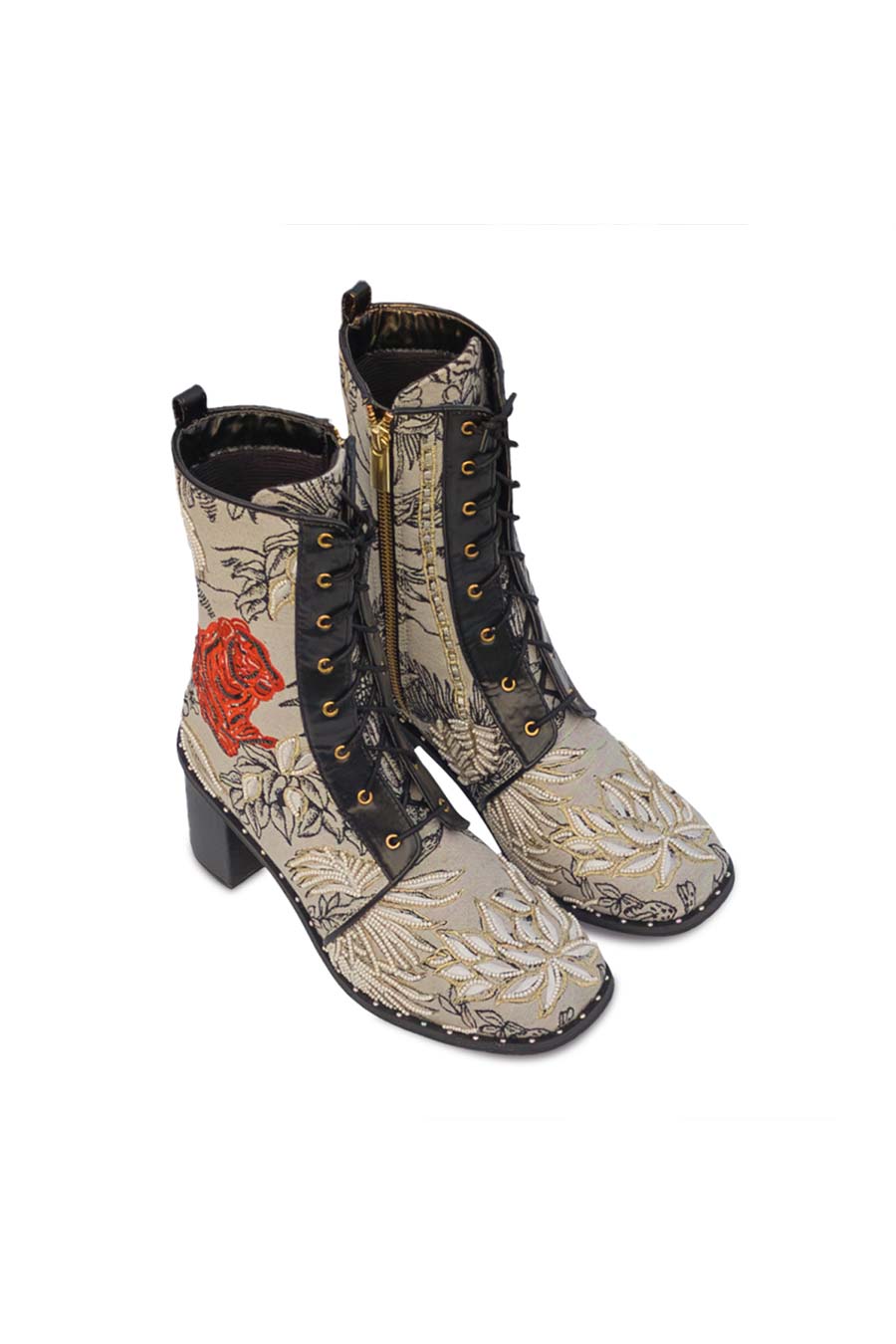 Off-White Embroidered Wild Side Boots